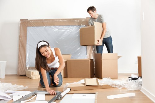 House removals in Wimbledon planning and packing scene