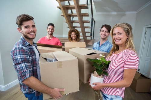 Waste and unwanted items being sorted for lawful disposal and recycling