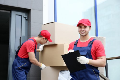 Cardboard and mixed recyclables prepared for collection