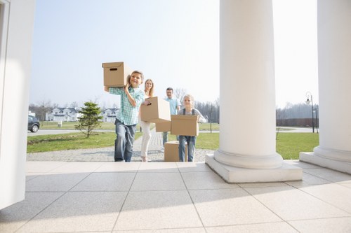 Student removals team loading furniture in Wimbledon
