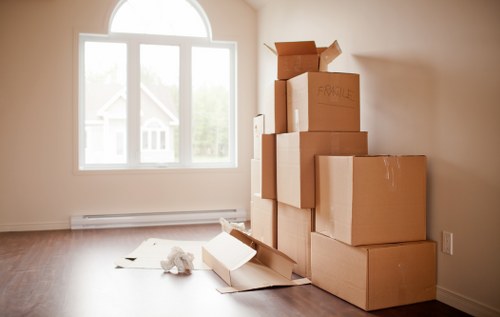 Furniture being transported by a removal van in Wimbledon
