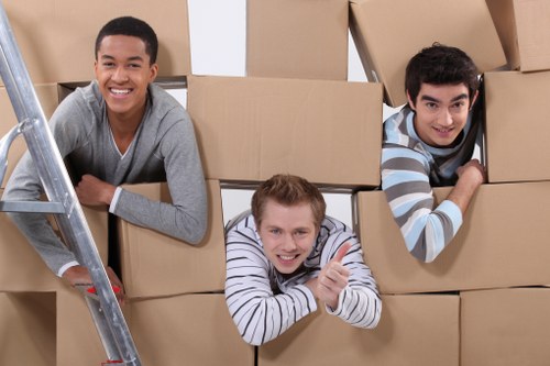 Office furniture and equipment prepared for a Wimbledon commercial move