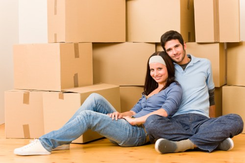 Professional movers coordinating a safe and organised house move